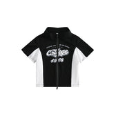 Unisex Jacket Retro Biker's Style Short Stand Collar Coat